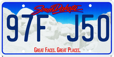 SD license plate 97FJ50