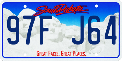 SD license plate 97FJ64