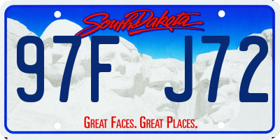 SD license plate 97FJ72