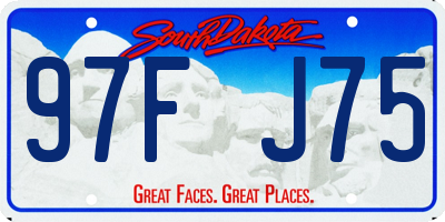 SD license plate 97FJ75