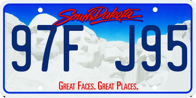 SD license plate 97FJ95