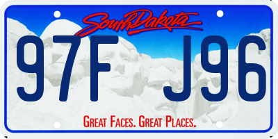 SD license plate 97FJ96