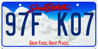 SD license plate 97FK07