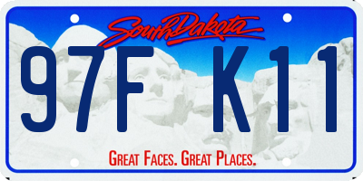 SD license plate 97FK11