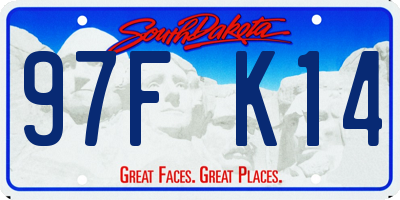 SD license plate 97FK14