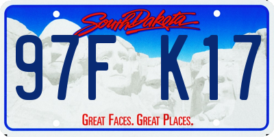 SD license plate 97FK17