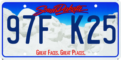 SD license plate 97FK25