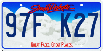 SD license plate 97FK27