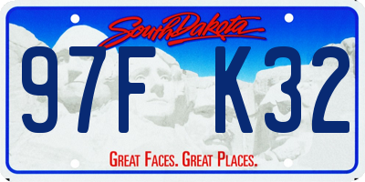 SD license plate 97FK32