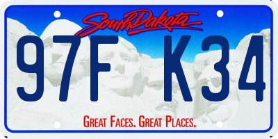 SD license plate 97FK34