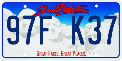 SD license plate 97FK37