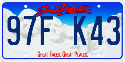 SD license plate 97FK43