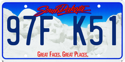 SD license plate 97FK51