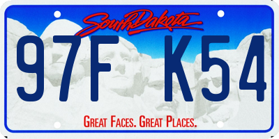 SD license plate 97FK54