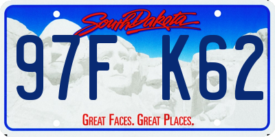 SD license plate 97FK62