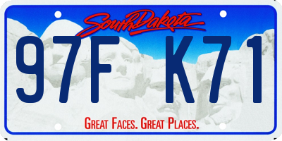 SD license plate 97FK71