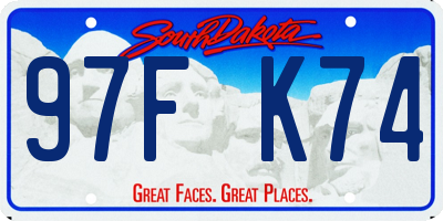 SD license plate 97FK74