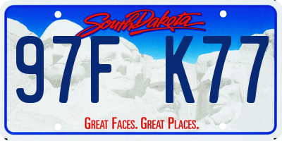 SD license plate 97FK77