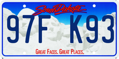 SD license plate 97FK93