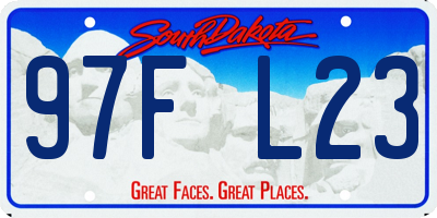 SD license plate 97FL23