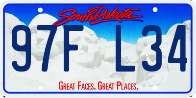 SD license plate 97FL34