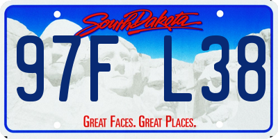 SD license plate 97FL38