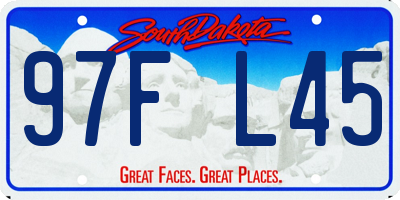 SD license plate 97FL45