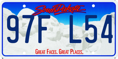 SD license plate 97FL54