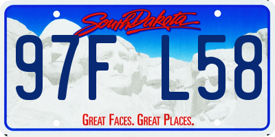 SD license plate 97FL58