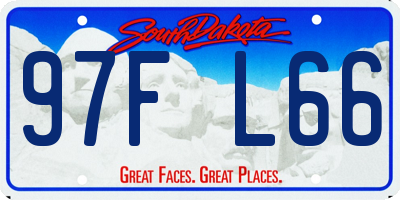 SD license plate 97FL66