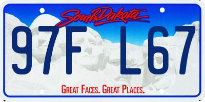 SD license plate 97FL67