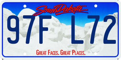 SD license plate 97FL72