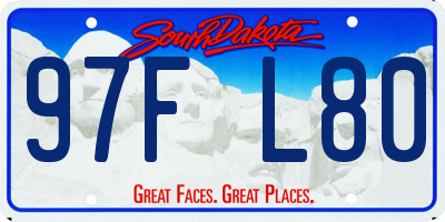 SD license plate 97FL80