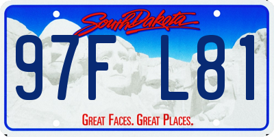 SD license plate 97FL81