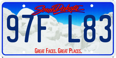 SD license plate 97FL83
