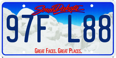 SD license plate 97FL88