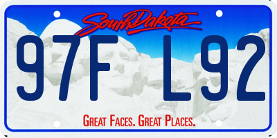 SD license plate 97FL92