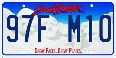 SD license plate 97FM10