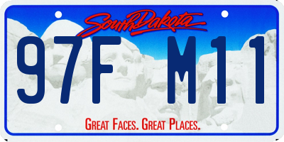 SD license plate 97FM11