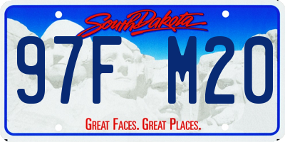 SD license plate 97FM20