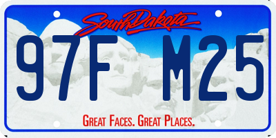 SD license plate 97FM25