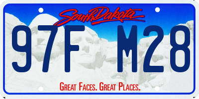 SD license plate 97FM28