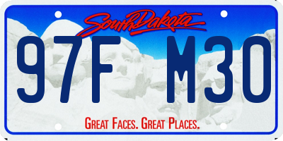 SD license plate 97FM30
