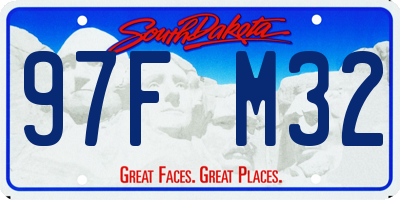 SD license plate 97FM32