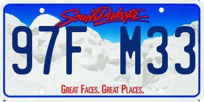 SD license plate 97FM33