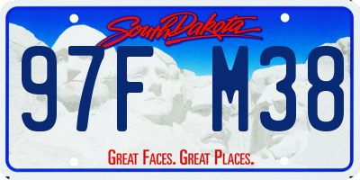 SD license plate 97FM38