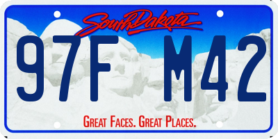 SD license plate 97FM42