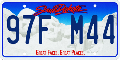 SD license plate 97FM44