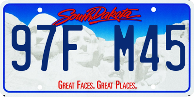 SD license plate 97FM45