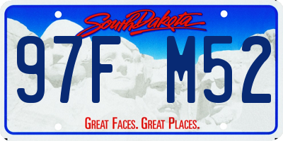 SD license plate 97FM52
